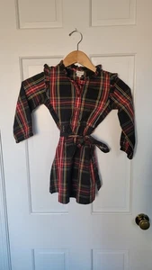 Abito J crew crewcuts bambina manica lunga tartan taglia 5 vacanze natale  - Foto 1 di 4