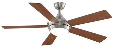 Fanimation Celano V2 52" LED Indoor Ceiling Fan in Brushed Nickel with Opal - Image 1 of 2