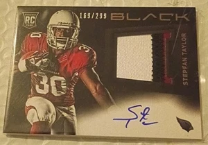 STEPFAN TAYLOR 2013 Panini Black #234 Rookie Signature Materials 169/299 RPA   - Picture 1 of 3