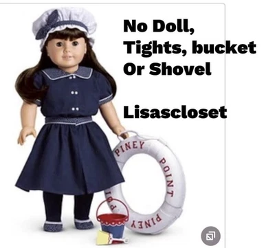 ¡Juego incompleto! Muñeca American Girl Samantha 1904 traje de baño azul natación 2005 Foto 1 de 4