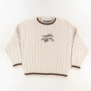 Vintage Shenandoah Fliegenfischen Fischer Pullover Weizen Herren L - Bild 1 von 7