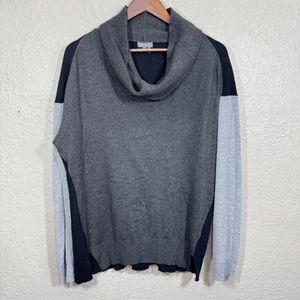 Vince Camuto Pullover Large Colorblock Wasserfallausschnitt Oversize Artsy Lagenlook Karriere - Bild 1 von 11