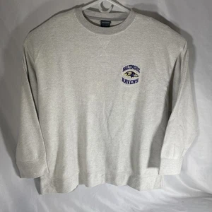 Vintage Baltimore Ravens Herren 2XL Langarm Pullover Sweater Sweatshirt grau - Bild 1 von 5