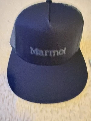 Marmot Мужская водитель грузовика шляпа черный W серый логотип сетки назад новый с Ярлыками $29 - Изображение 1 из 4