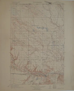 Mapa topográfico original de 1912 HAVRE THIBEDEAU LAKE Montana Milk River Fort Assinniboine - Imagen 1 de 12