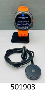 Montre connectée Samsung Galaxy Ultra S51Z avec bracelet caoutchouc orange SM-L705U - Photo 1 sur 11