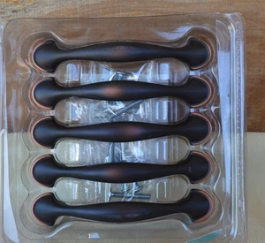 5 Liberty Hardware 3” Half Round 'Foot' Pull Bronze Copper Color 10 Screws - Picture 1 of 16