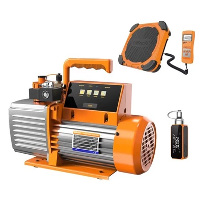 Bomba de vacío Elitech SVP-7 7 CFM 2 etapas HVAC inteligente + escala de carga LMC-200A Foto 1 de 4