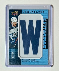 2019-20 UD Chronology - Letterman Patch #L-WI-BW - Blake Wheeler- 33/35 - Picture 1 of 2