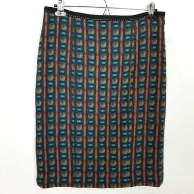 Falda Lápiz Etcetera Mujer Lana Multicolor Talla 6 Corta Forrada Boho Foto 1 de 4