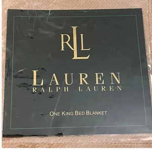 Ralph Lauren King 100% Wool Bed Blanket Camel Brown 108"x90" New, Rare! - Picture 1 of 6