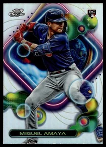 2023 Topps Cosmic Chrome MIGUEL AMAYA REFRACTOR #132 CUBS RC - Picture 1 of 2
