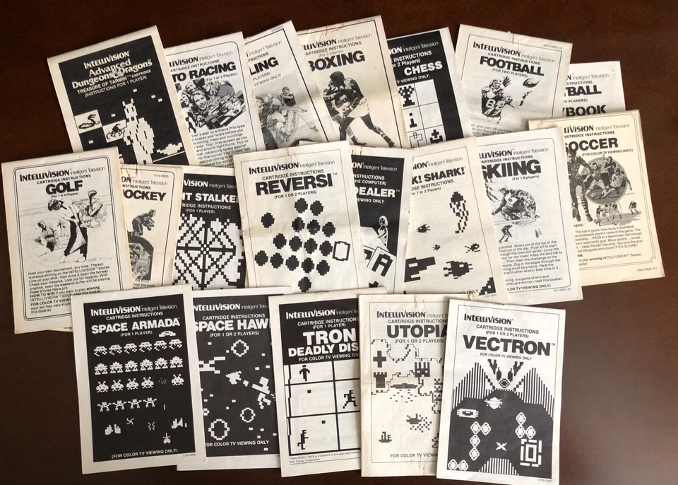Black and White Intellivision Manuals from Intellivision Inc - Image 1 of 1