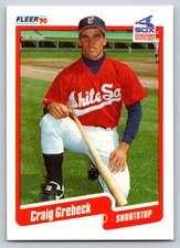 1990  Fleer Update #U-85 Craig Grebeck Rookie Card Chicago White Sox