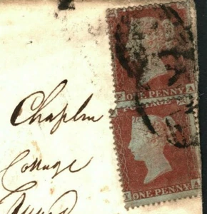 GB SG.17 Cover 1854 C1 Plate 163 {2} Signed JOSEPH HUME Norfolk Hemsby UDC H153 - Picture 1 of 9