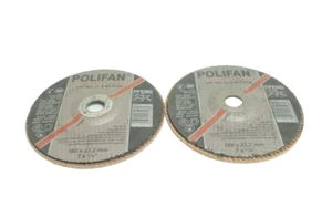 2 Stück - Polifan Korund-Forte PFF 180-22.A 60 Forte 180x22,2mm 7x7/8" - Bild 1 von 3