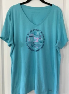 Life is Good S/S Vee Neck Knit Top in Size XL - Picture 1 of 3