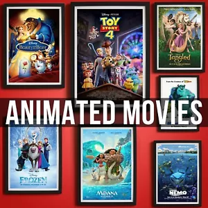Disney Movie Pixar Animated Movie Film Poster Prints Wall Art Posters A4 A3 A2 - Picture 1 of 84