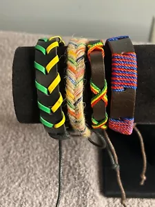 Pulseras Tejidas Amistad Hechas a Mano Cuerda Trenzada Muñeca Cadena 4 piezas B-3 - Imagen 1 de 1