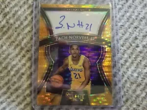 Panini Select Zach Norvell 2019-20 exclusivo FOTL/35 en tarjeta automático púlsar naranja - Imagen 1 de 2