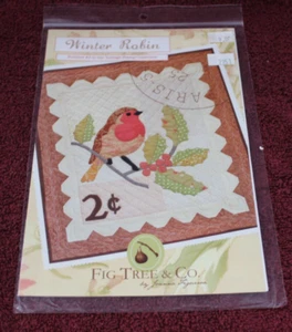 Fig Tree & Co Quilt Pattern - Winter Robin #3 Vintage Stamp Collection - Picture 1 of 2