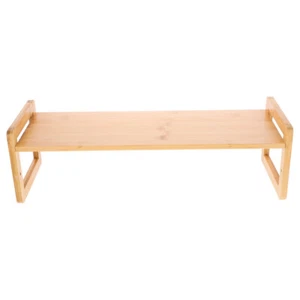  Rack De Rangement Bambou Bureau Supports Pour Ordinateur Portable Montage - Afbeelding 1 van 12