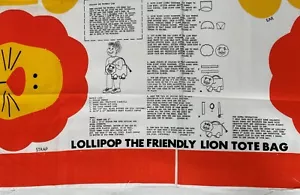 Vintage Lollipop der freundliche Löwe Tragetasche Nähmuster Kit Halloween - Bild 1 von 3