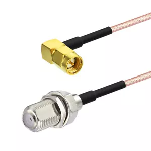 DAB CAR AERIAL ARIEL ARIAL ANTENNA MALE SMA - FEMALE F-TYPE ADAPTOR CONNECTOR - Picture 1 of 5