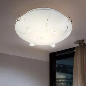 Lampada da soffitto cristallo decorazione vetro illuminazione soggiorno ospiti camera luce rotonda corridoio - Foto 1 di 6