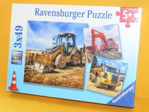 Ravensburger - Puzzle - Baufahrzeuge im Einsatz - 3x49 Teile -21x21 cm - Neu&Ovp - Bild 1 von 2
