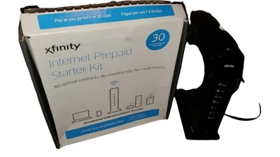 XFINITY HOME INTERNET MODEM STARTER KIT Prepaid * Used / No Battery (Q) - Image 1 of 4