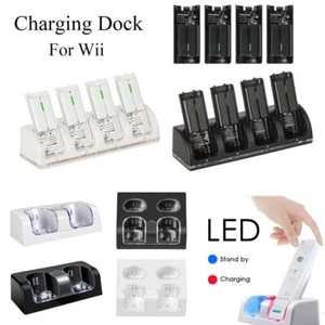 Battery Charger Dock USB Cable Cradle For Nintendo Wii Remote Controller - Picture 1 of 16