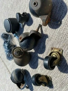 Lot of 12 Ball Casters,Vintage casters, modern casters Replacements- cart wheels - Picture 1 of 8