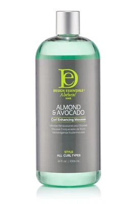 Mousse potenciadora de rizos de aguacate almendra Design Essentials 7,5 fl oz para todo el cabello... Foto 1 de 4