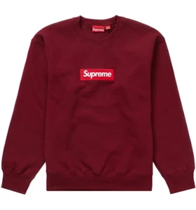 Supreme Box Logo Crewneck Cardinal Red (FW22) Small New Fast Shipping - Picture 1 of 1