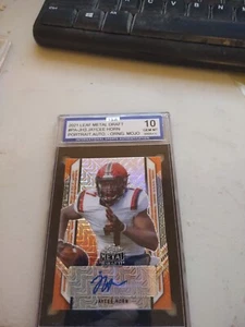 2021 Leaf Metal Draft Jaycee Horn Portrait Auto Panthers 2/2 - Picture 1 of 2