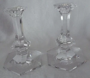 SET DUE CANDELABRI IN CRISTALLO VAL ST. LAMBERT "Eliseo" - 6,5" - Foto 1 di 6