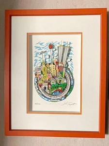 Charles Fazzino One World One NYC Original 3D Pop Art Framed - Picture 1 of 7