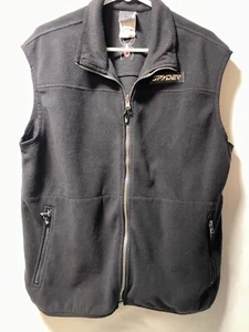 Spyder  Men’s medium Sweater Vest Knit Full Zip  Black Ski pockets - Picture 1 of 6