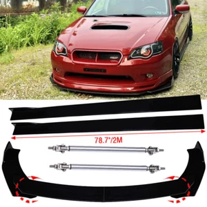Front Bumper Lip Splitter Spoiler/Side Skirt/Strut Rods For Subaru Legacy Sedan - Picture 1 of 13