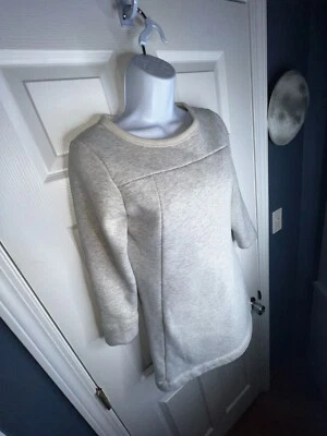 French Connection Women's 4 Gray Cocoon Sweater Mini Dress Sherpa Granola Girl S - Image 1 of 4