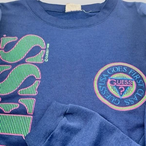 T-shirt Guess manica lunga donna grande vintage made in USA Guess va prima classe - Foto 1 di 8