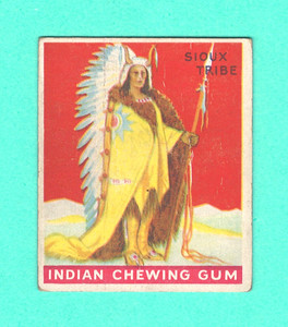 1933 R73 Goudey Indian Gum Card #22 - CHIEF of SIOUX TRIBE - Series 48 - NICE!