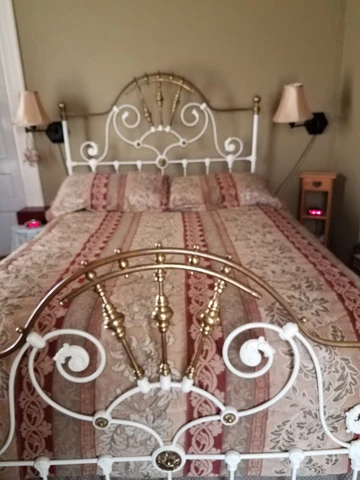 Antique Brass and Cast Iron Bed Cover