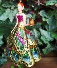 Fee Elfe Butterfly Glitzer Christbaumkugel Pink Gold Grün Geschenk Glimmer Figur