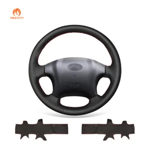 Black PU Leather Car Steering Wheel Cover for Hyundai Tucson 2004-2010 - Foto 1 di 9