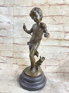 Junge Geigespieler klassische Kunst Bronze Skulptur Statue Figur Figur Geschenk - Bild 1 von 10