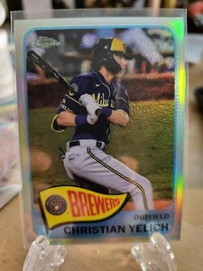 Christian Yelich - 2021 Topps Chrome 1965 Throwback TH65-29 - Milwaukee Brewers - Picture 1 of 2