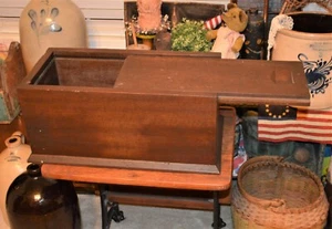 Große primitive antike handgefertigte Kerzen-Allzweckbox Schiebedeckel 20" x 10" 10+ Pfund - Bild 1 von 12