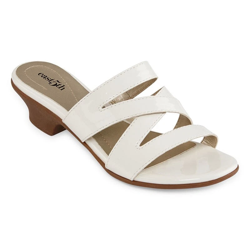 East 5th-Women's Evie Memory Foam Strappy Sandals, Size : 11 M, color: Ivory - Image 1 of 1